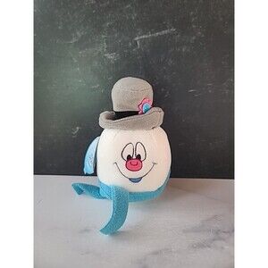 FROSTY THE SNOWMAN 6" Hallmark Fluffballs Hanging Plush Ornament Round NEW